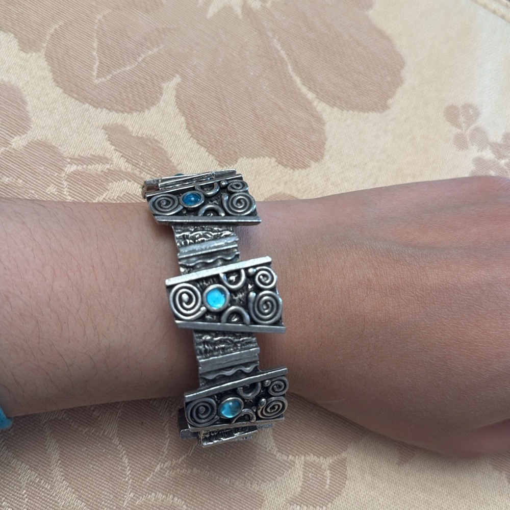 Beautiful bracelet wrist bracelet stretchy band bracelet which blue cute stones - Picture 4 of 9